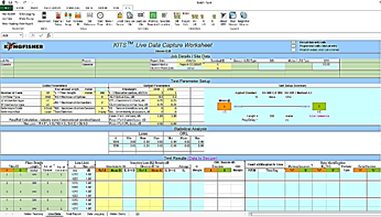 KITS Software Showing Date Entry Worksheet